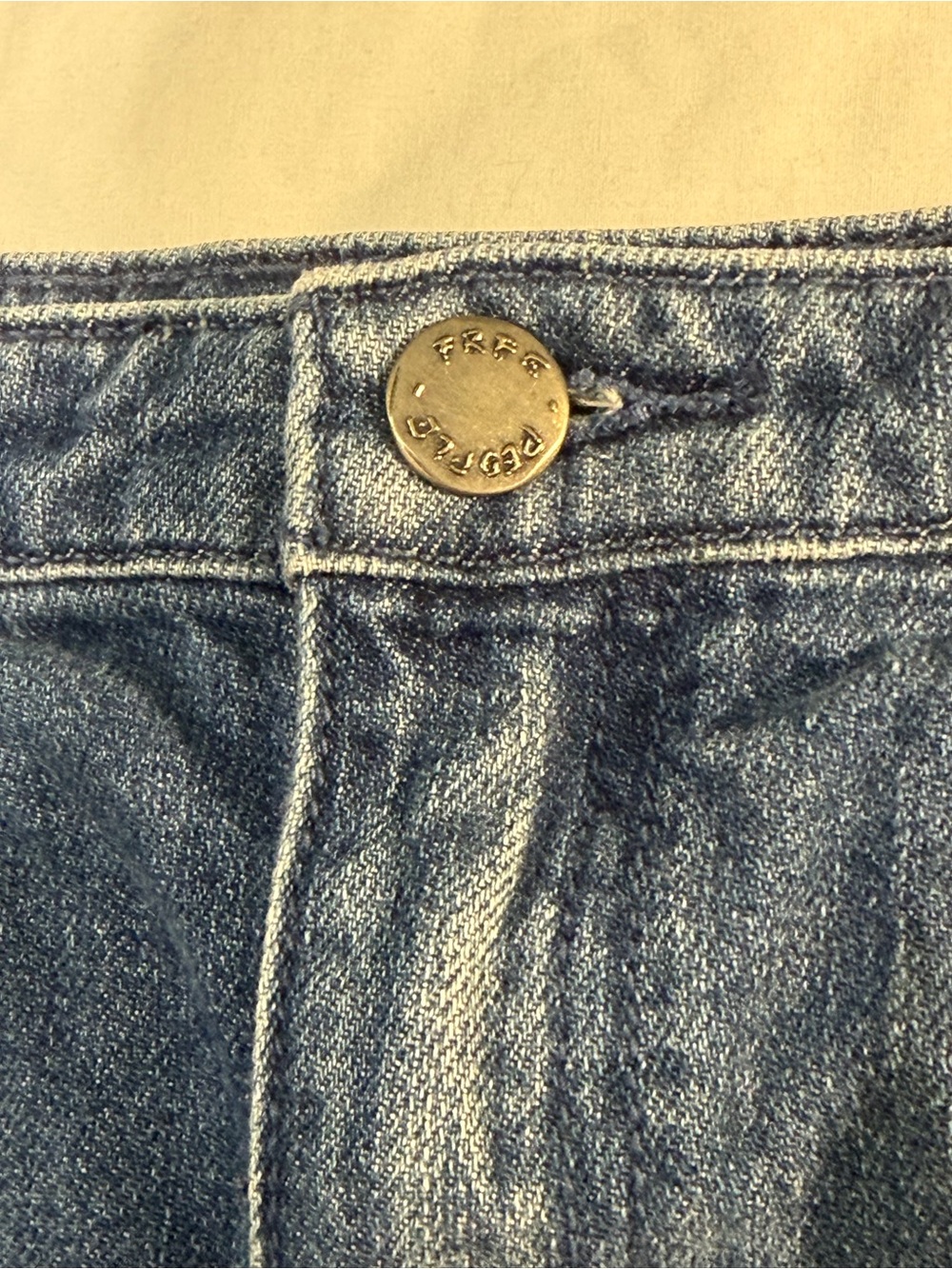 Free People Shine Bright Shine Far Denim Rhinestone Mini Skirt - Size 2 - Picture 10 of 11